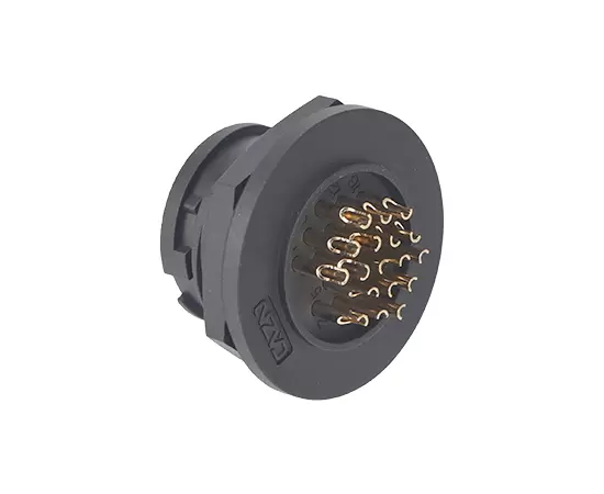 E16 Мужской разъем для пайки сзади (байонетный)