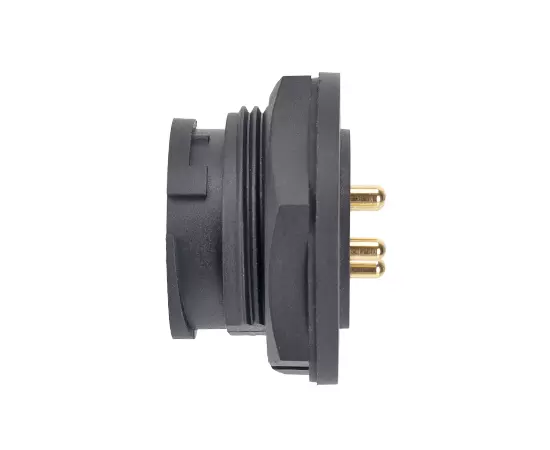 E16 Мужской разъем для задней установки на печатную плату (байонетный)