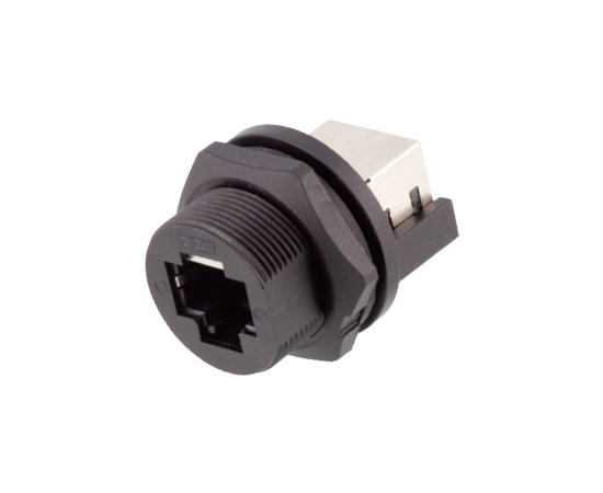 Rj45 самка до самок (от 180 °) задняя монтажная сосуд (резьба)