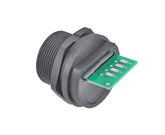 Гнездо RJ45 с задним креплением и проводом (резьбовое) (внешняя сварная пластина)