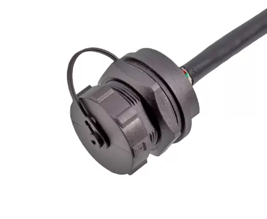 Гнездо RJ45 с задним креплением, с приклеенным проводом (резьбовое)