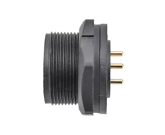 Гнездо E13 для монтажа на заднюю часть печатной платы (резьбовое)