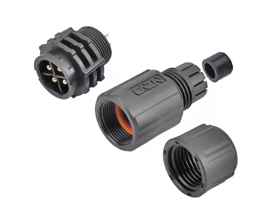 E13 Прямой штекерный разъем для пайки (байонетный)