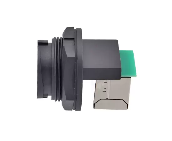 E16 RJ45 «мама-мама» (90°) с задним креплением (байонет)