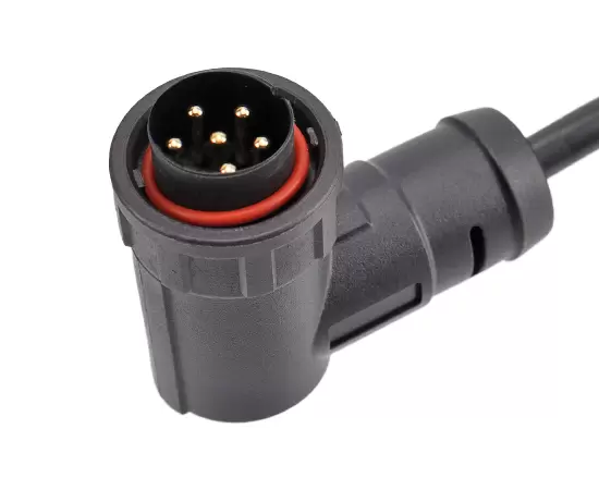 E13 Мужской угловой литой штекерный кабель (байонетный)