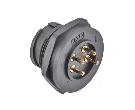 Гнездо E13 для монтажа на заднюю панель печатной платы (байонетное)