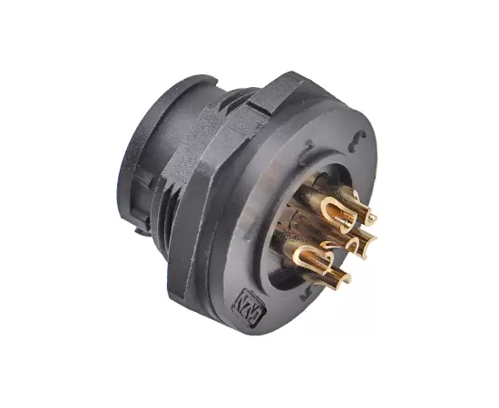 Гнездо E13 с креплением сзади под пайку (байонетное)