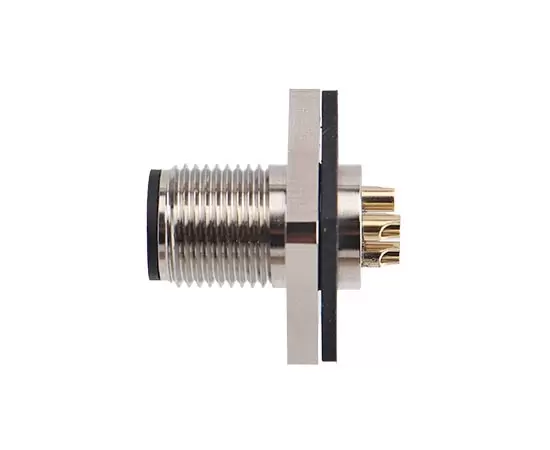 M12 Square Flange Socket (тип питания, припой, 14*14)