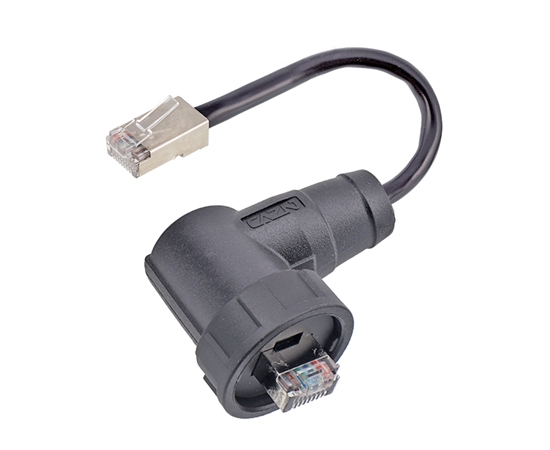 RJ45 Прямой угол мужской переводчик (байонет)