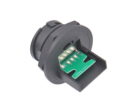 E16 RJ45 Женская доска задняя однократная гнезда порта Ethernet (с карточным слотом на хвосте) (штыка)