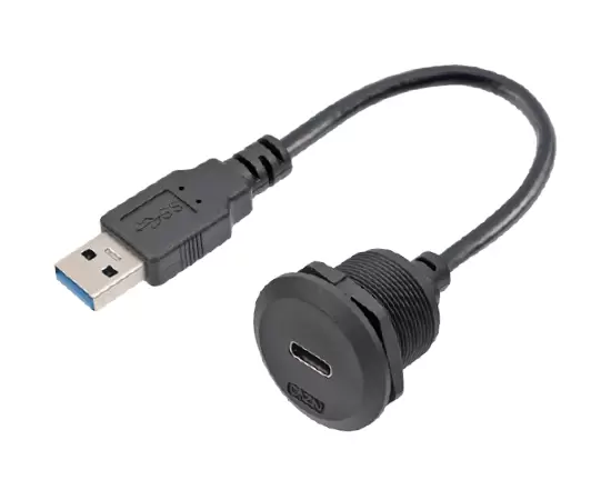 EP-TYPE-C Гнездо для установки на передней панели/штекер USB (резьбовой)