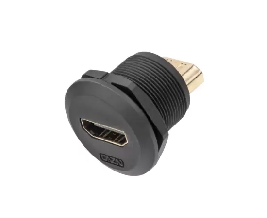 Монтаж передней панели EP-HDMI с двумя гнездами (резьбовыми)