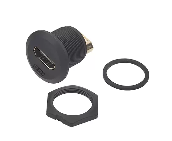 Монтаж передней панели EP-HDMI с двумя гнездами (резьбовыми)