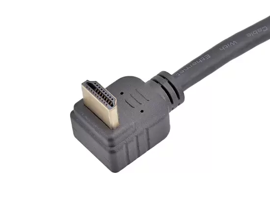 Кабель HDMI Straight Male to R/A Male (резьбовой)
