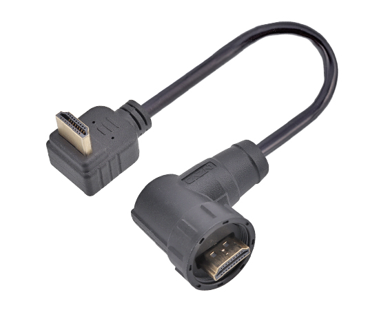 HDMI R/A MALE -R/A SABLE CABLE (резьба)