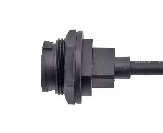 E16 HDMI гнездо для монтажа на задней панели к кабелю R/A male (байонет)