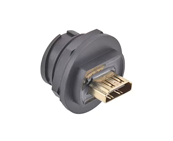 E16 EHDMI гнездо с задним креплением «мама-мама» (байонет)