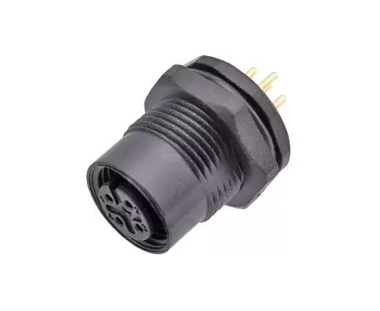 M12 Женское спинное крепление (PCB, Винт M15*1, Пластиковый тип)