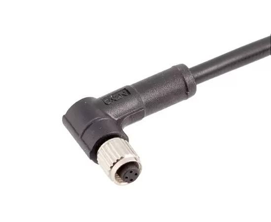 M5 угловой женский литой штекер