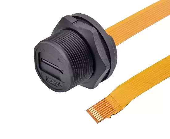 E-TF гнездо для пайки сзади (резьбовое)