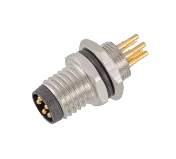 Разъем M8 "папа" для переднего монтажа (PCB, винт M8*0,5)